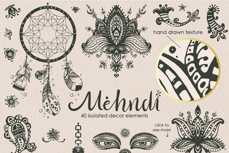 mehndi-hand-drawn-vector-boho-elements