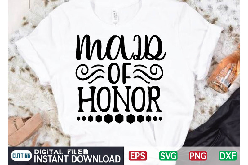 maid-of-honor-svg-design