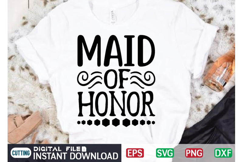 maid-of-honor-svg-design