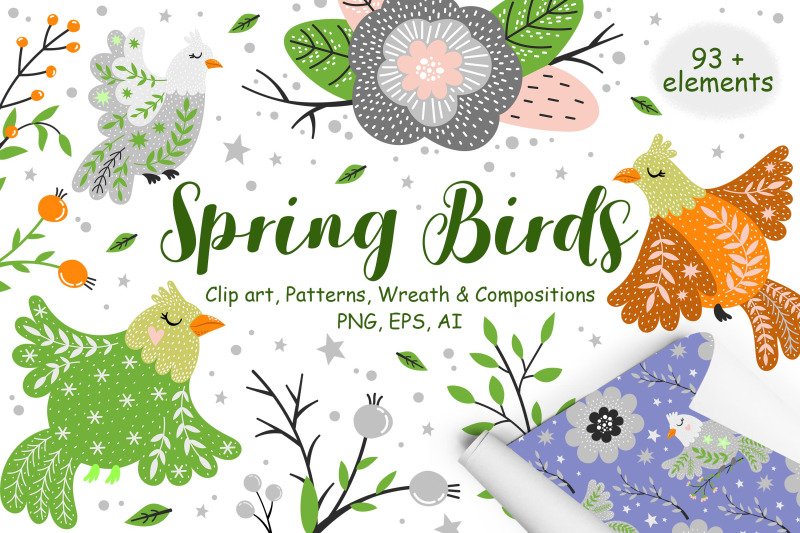 spring-birds-collection