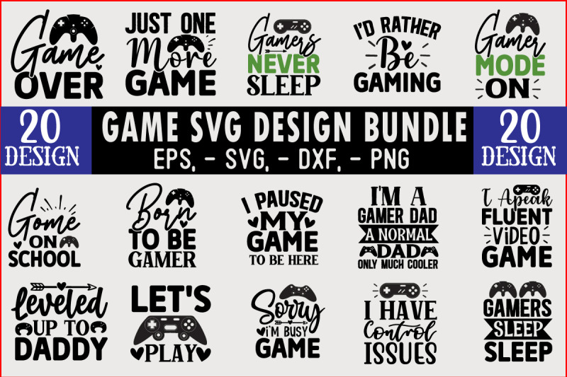 game-svg-t-shirt-design-bundle