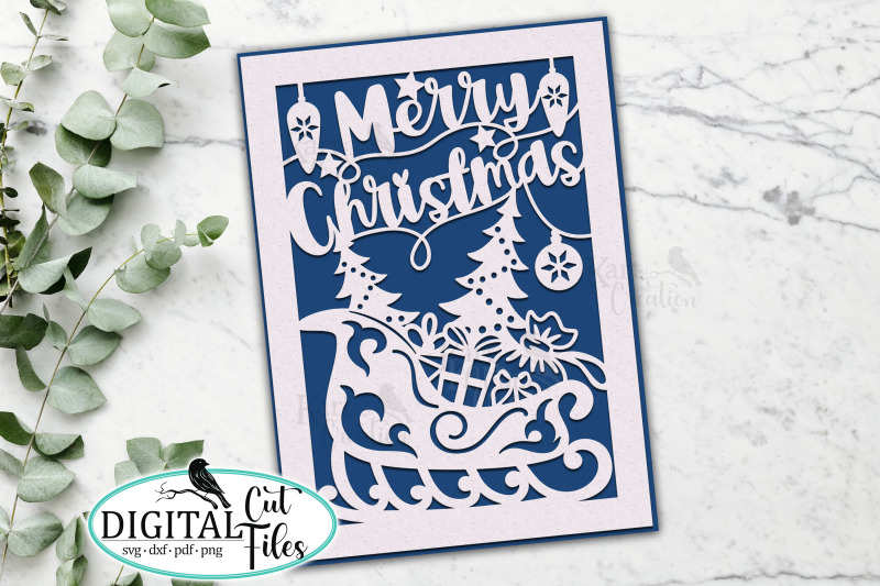 christmas-card-svg-santa-sleigh-cut-out-template