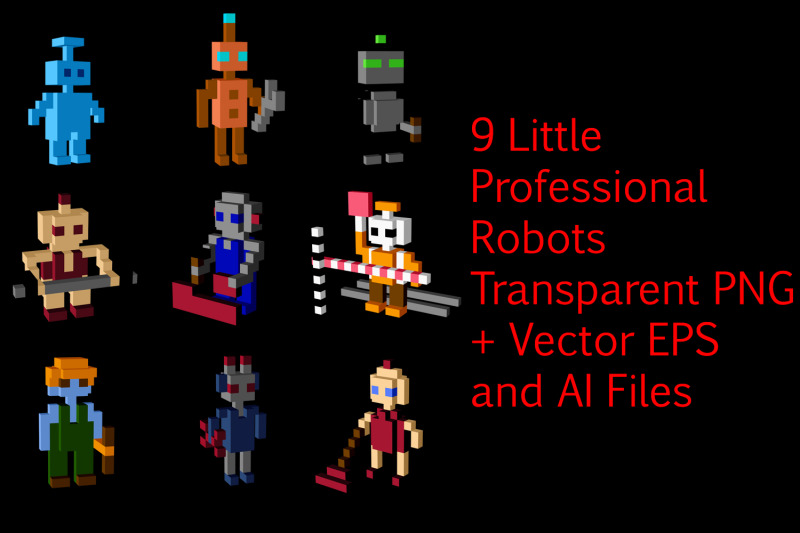 9-little-professional-robots-transparent-png-vector-eps-and-ai-fil