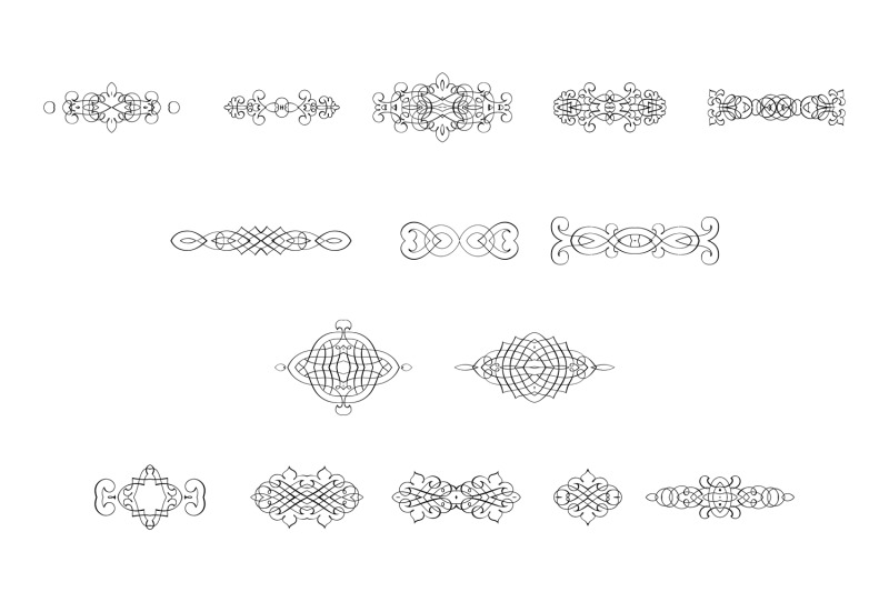 set-of-vector-calligraphical-frames-and-vignettes-transparent-png