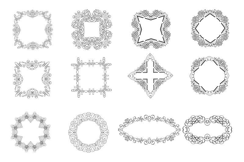 set-of-vector-calligraphical-frames-and-vignettes-transparent-png