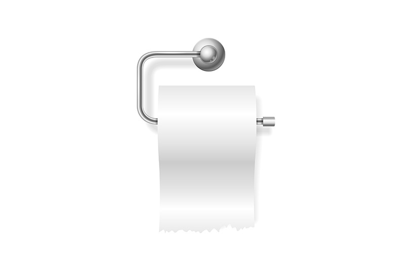 toilet-paper-roll-on-holder-vector