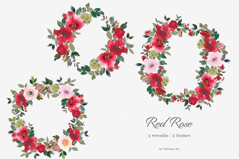 watercolor-red-rose-clipart-set