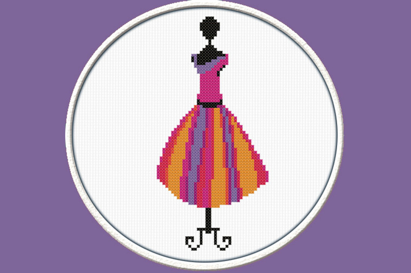 purple-dress-pdf-downloadable-printable-cross-stitch-pattern