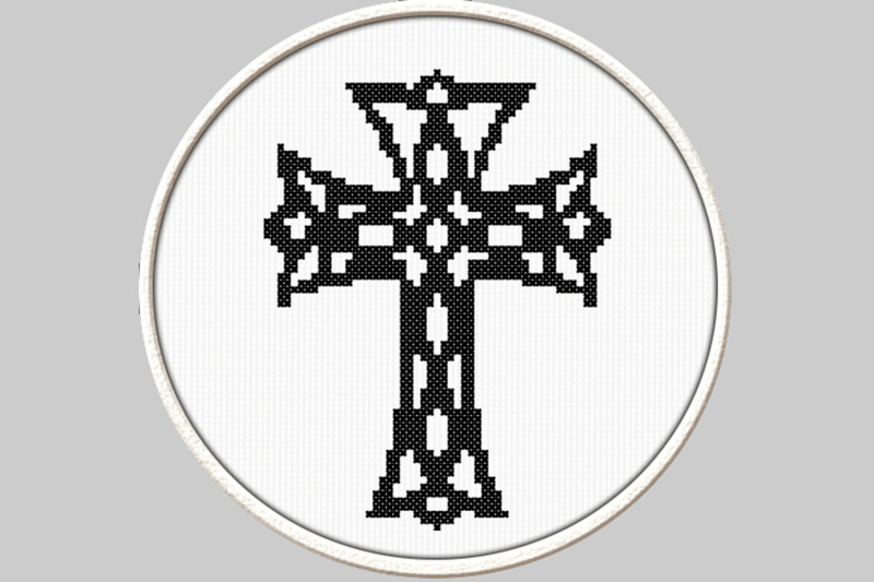 tattoo-cross-pdf-downloadable-printable-cross-stitch-pattern