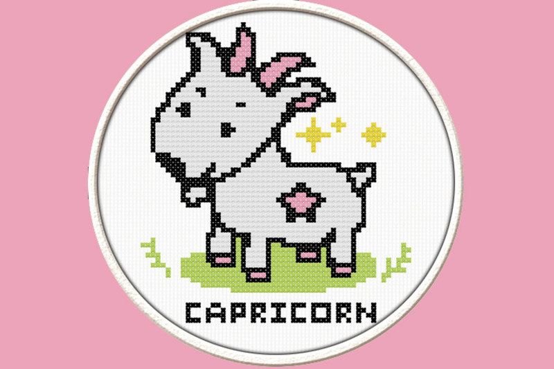 zodiac-capricorn-pdf-downloadable-printable-cross-stitch-pattern