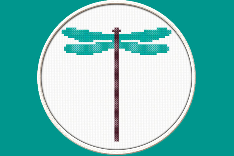 turquoise-dragonfly-pdf-downloadable-printable-cross-stitch-pattern