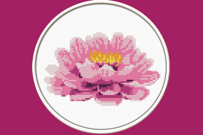 lotus-flower-pdf-downloadable-printable-cross-stitch-pattern