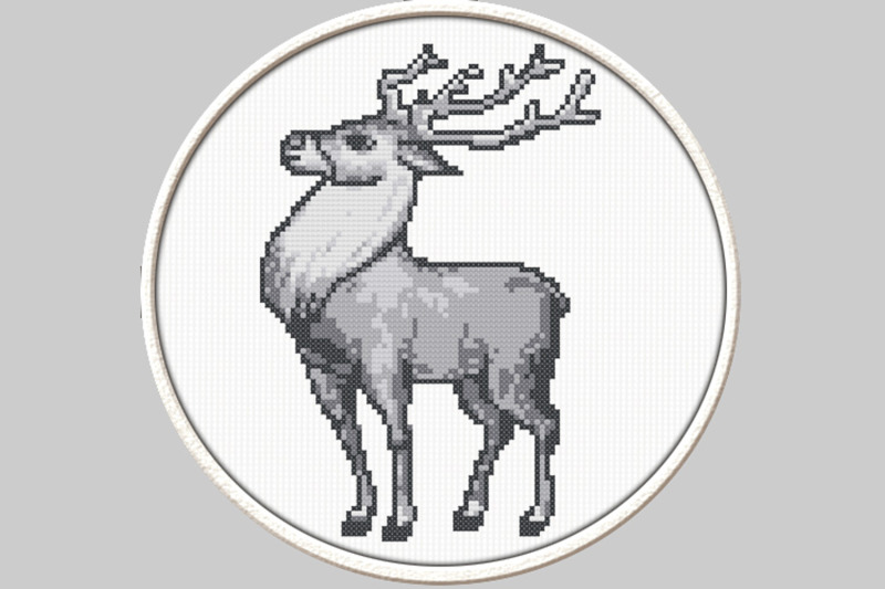 reindeer-pdf-downloadable-printable-cross-stitch-pattern