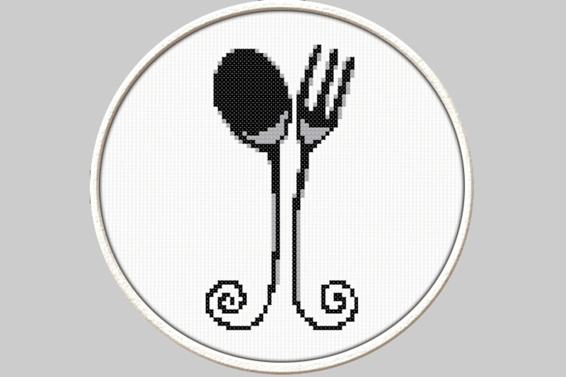 spoon-and-fork-pdf-downloadable-printable-cross-stitch-pattern