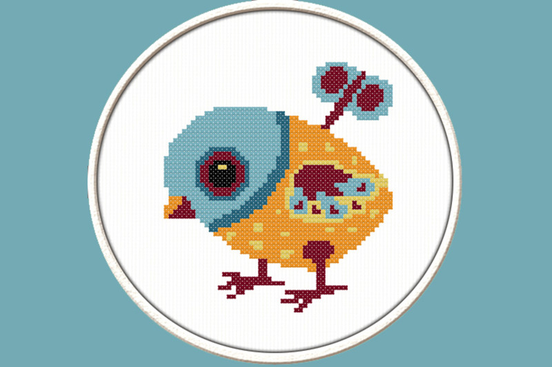 clockwork-bird-pdf-downloadable-printable-cross-stitch-pattern