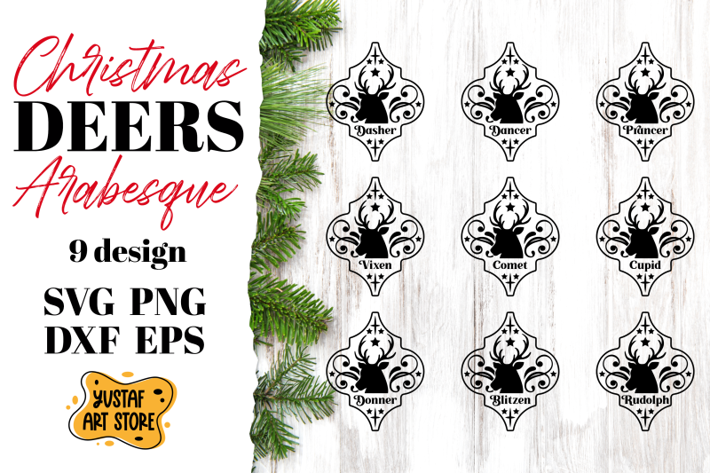 christmas-deers-arabesque-svg-bundle-9-design