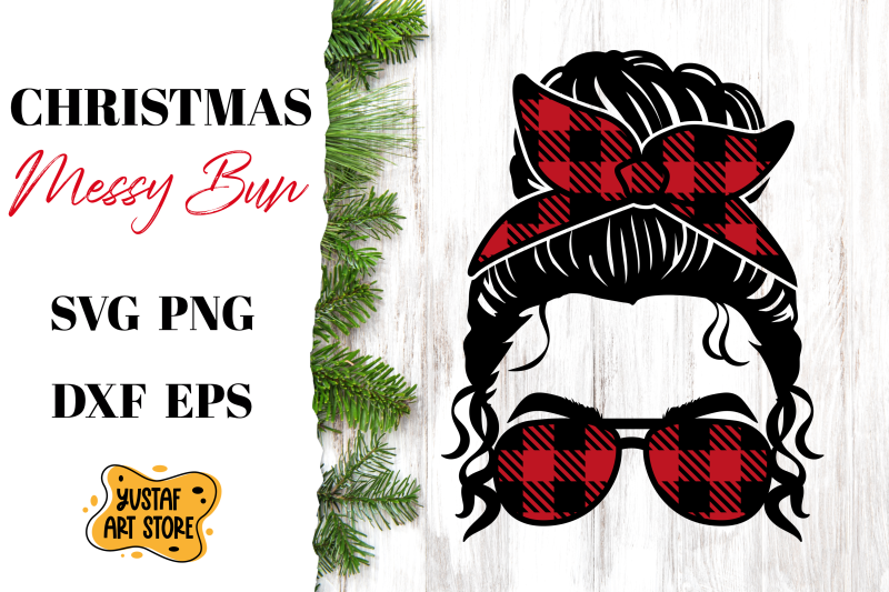 christmas-messy-bun-svg-mini-bundle-4-design