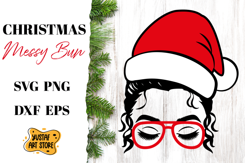 christmas-messy-bun-svg-mini-bundle-4-design