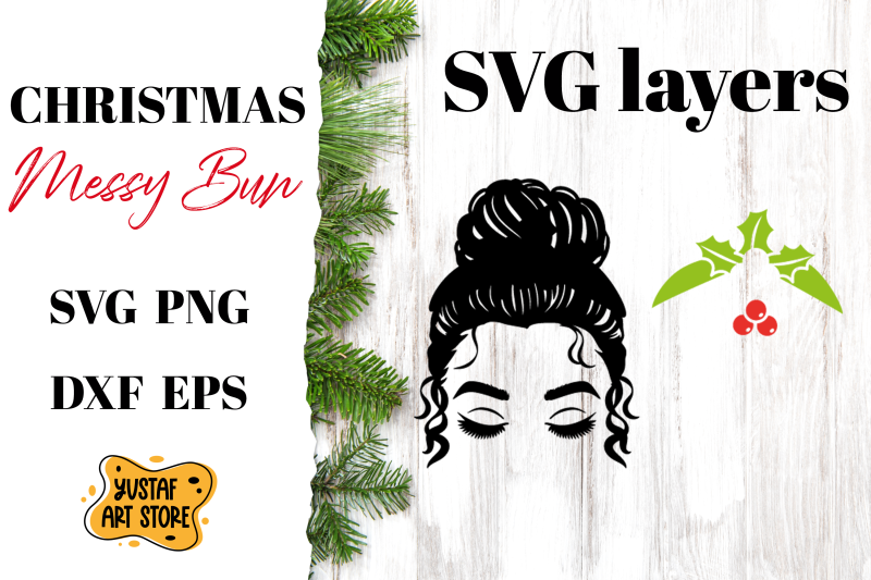 christmas-messy-bun-svg-cut-file-and-sublimation-design