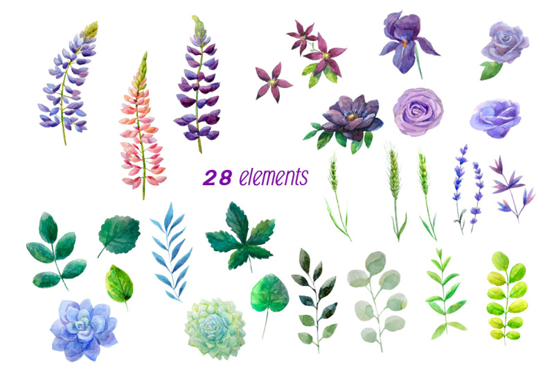 watercolor-lavender-lilac-flowers