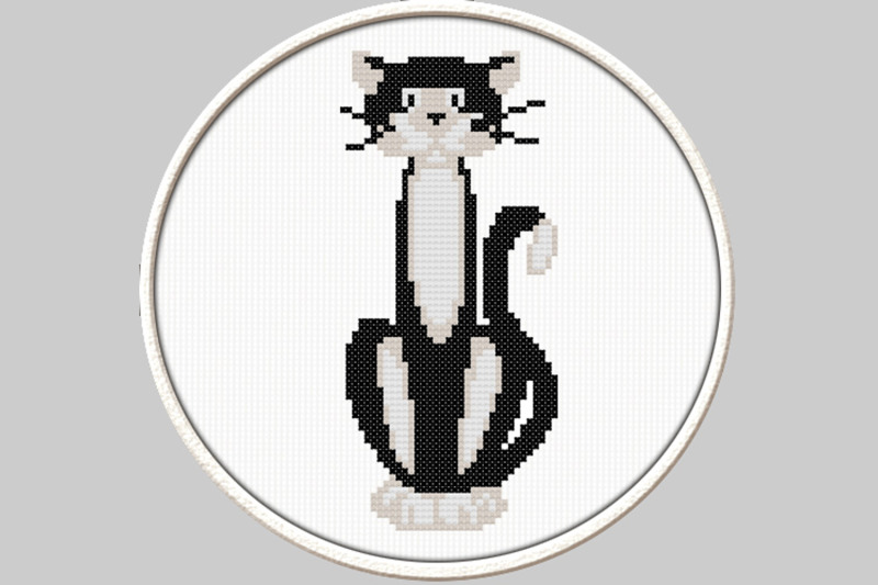 black-cat-pdf-downloadable-printable-cross-stitch-pattern