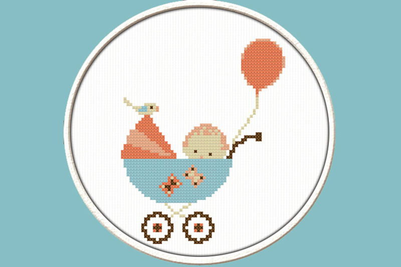 baby-in-stroller-pdf-downloadable-printable-cross-stitch-pattern