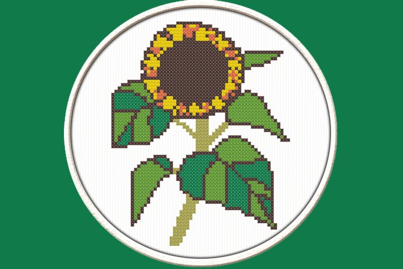 sunflower-pdf-downloadable-printable-cross-stitch-pattern