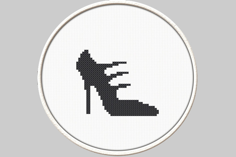 fashionable-shoe-pdf-downloadable-printable-cross-stitch-pattern