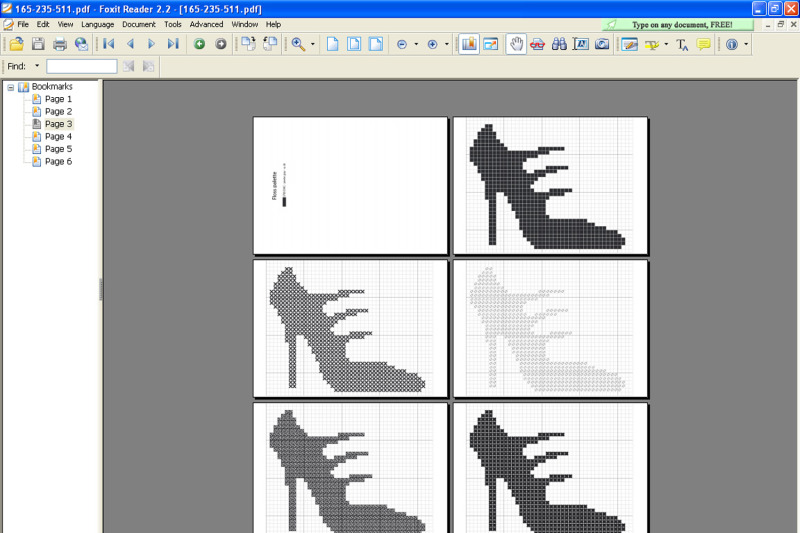 fashionable-shoe-pdf-downloadable-printable-cross-stitch-pattern