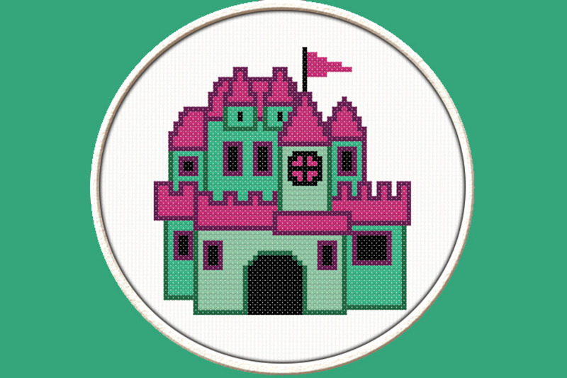 turquoise-castle-pdf-downloadable-printable-cross-stitch-pattern