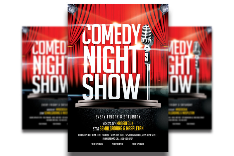 comedy-show-flyer-template