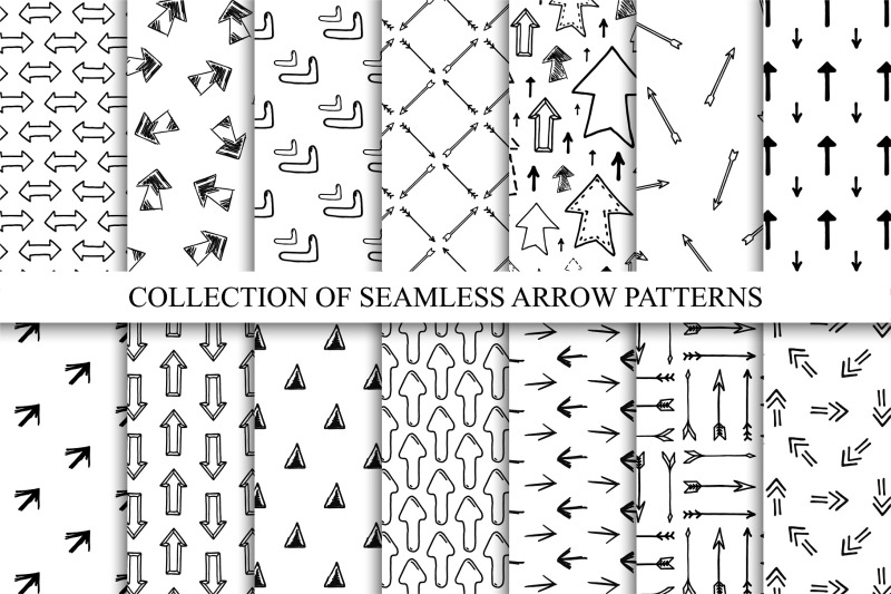 drawing-arrow-seamless-patterns