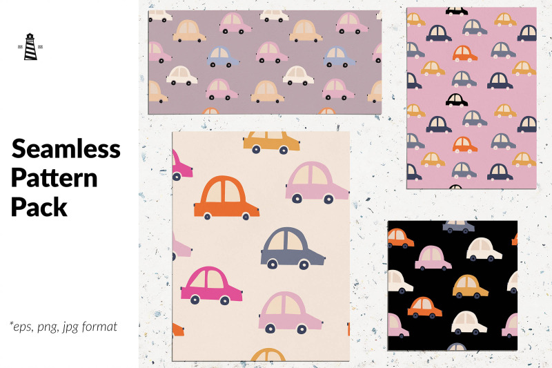 cute-cars-seamless-patterns