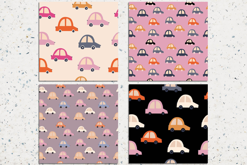 cute-cars-seamless-patterns