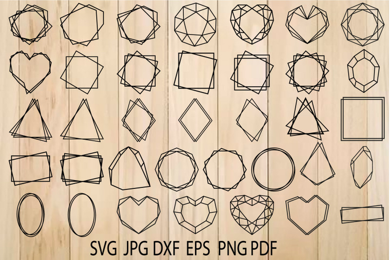 geometric-double-polygonal-frames-svg