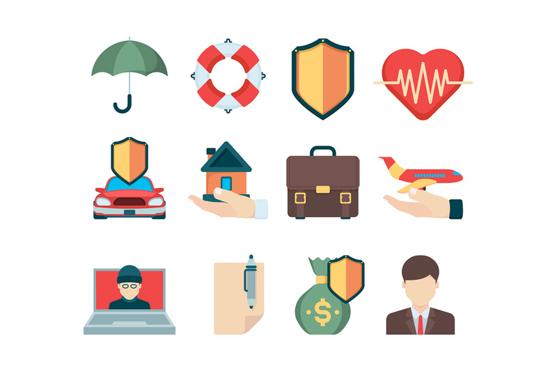 insurance-symbols-various-cases-for-travelers-insurance-type-for-busi