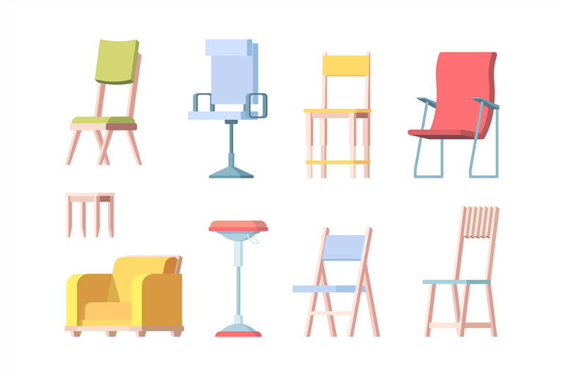 chairs-flat-modern-furniture-elegant-chairs-vector-collection