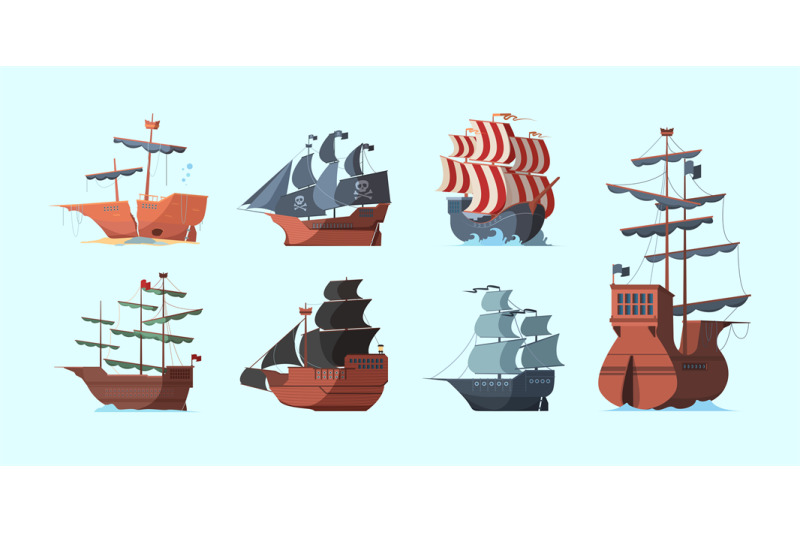 pirate-boat-old-marine-vessels-pirate-damaged-ships-with-black-flag-v