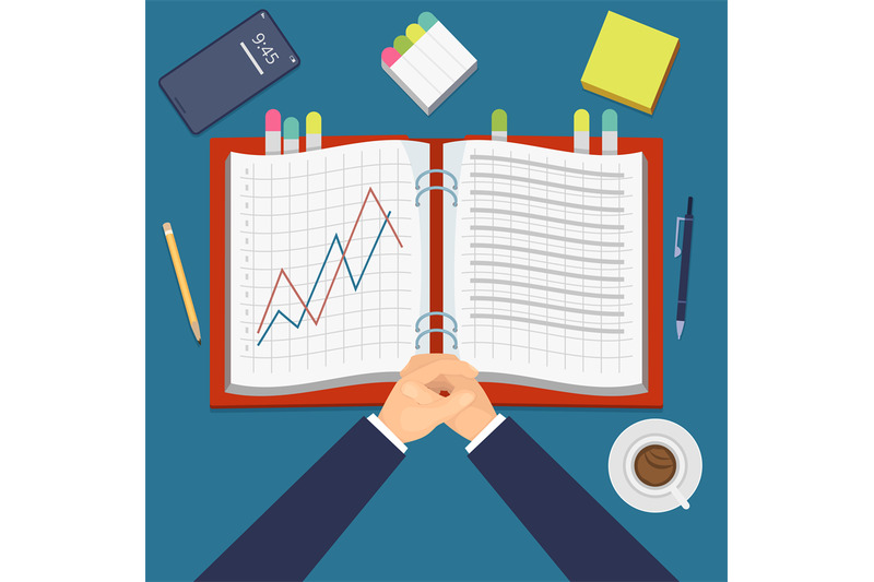 financial-performance-work-diary-with-graphs-top-view-investment-pro