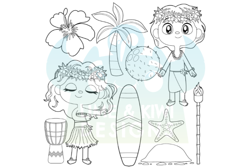 tropical-island-digital-stamps-lime-and-kiwi-designs