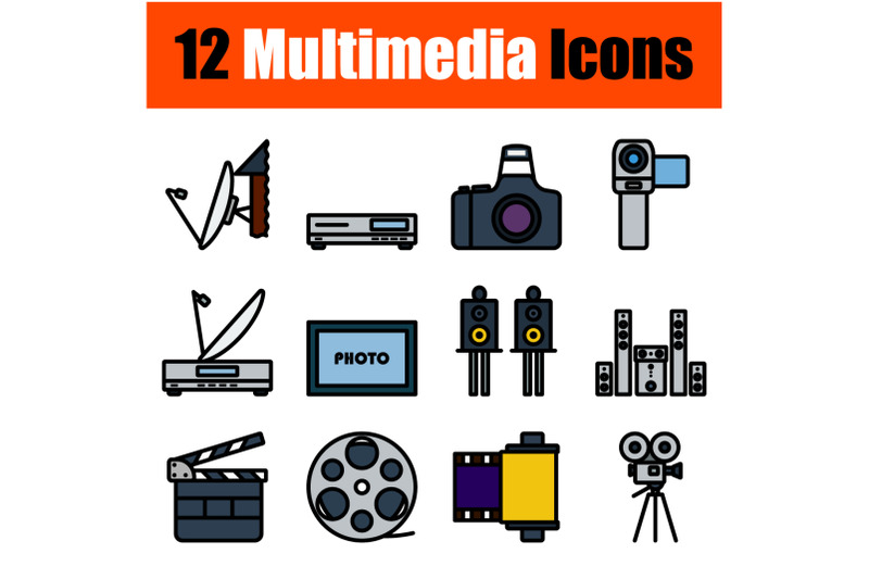 multimedia-icon-set