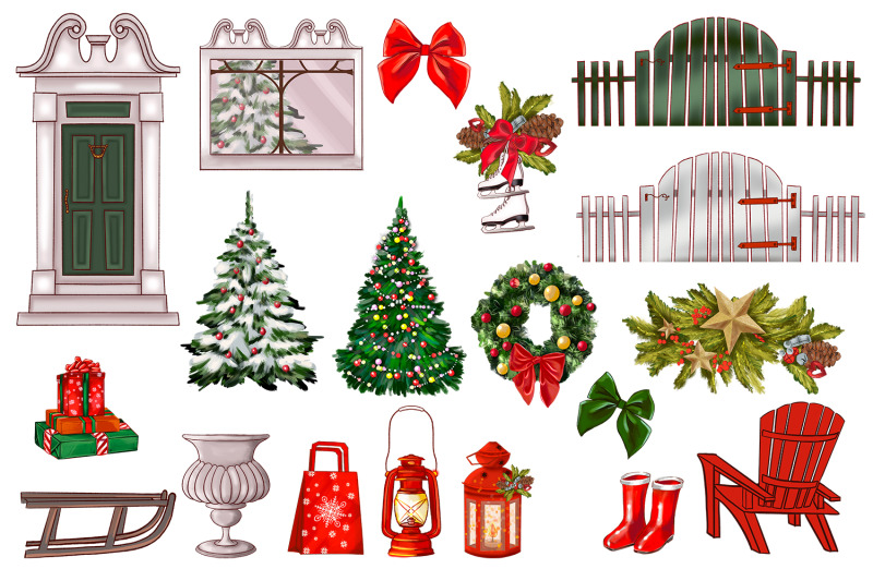 winter-scene-clipart-merry-christmas-door-scene