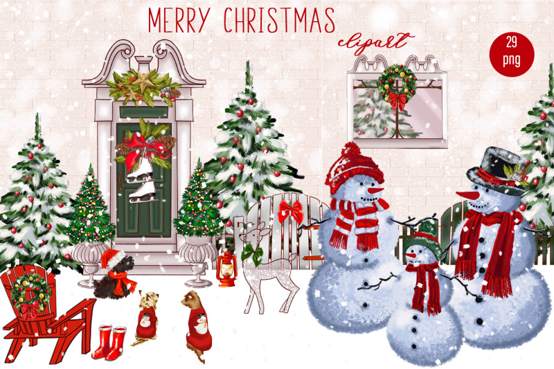 winter-scene-clipart-merry-christmas-door-scene