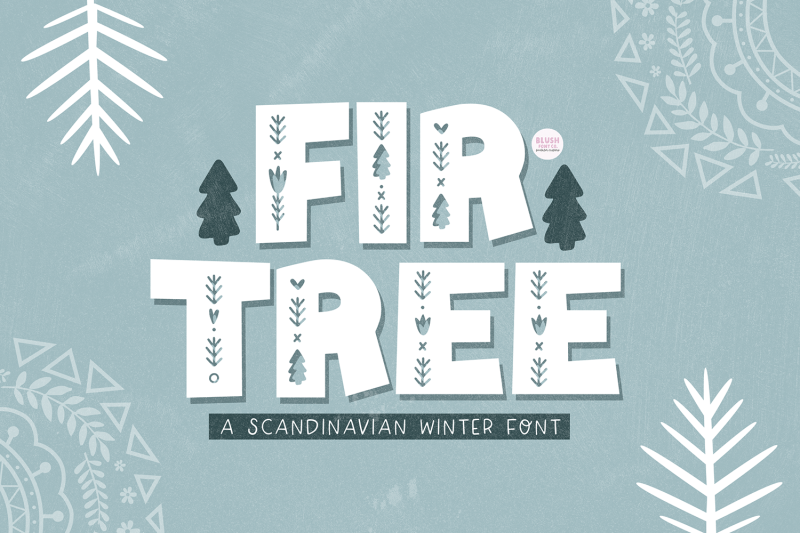 fir-tree-scandinavian-christmas-font