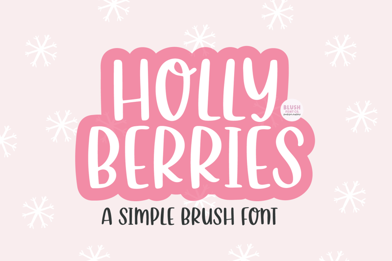 holly-berries-christmas-brush-font