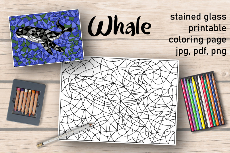 whale-coloring-page-stained-glass-coloring-book