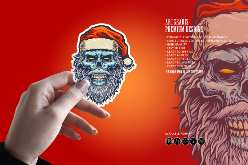 head-angry-skull-santa-claus-christmas-illustrations
