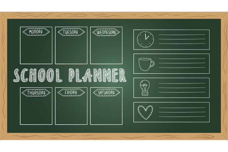 school-planner-on-board-doodle-to-do-list-chalk-drawing-student-week