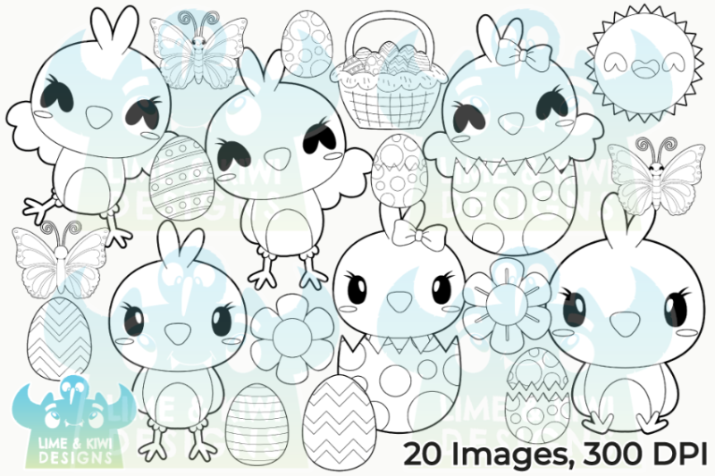 easter-chicks-digital-stamps-lime-and-kiwi-designs