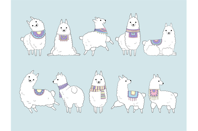 llama-cute-drawing-funny-animals-in-doodle-style-peru-llamas-collecti